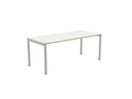 C - Sense Office Desk - SKU: Product Code: CSE - PLY - 1PB - LEO - T1880/WH/SLV , Top: CSE - SOLO - PLY - T1880/WH , Beam: CSE - SOLO - B1800/SLV , Legs: CSE - LEO800/SLV