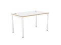 C - Sense Office Desk White Ply Edge 120cm x 70cm Portals SKU: Product Code: CSE - PLY - 1PB - LEO - TP1270/WH/WHT , Top: CSE - SOLO - PLY - TP1270/WH , Beam: CSE - SOLO - B1200/WHT , Legs: CSE - LEO700/WHTTHATSMYOFFICE