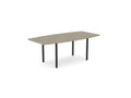 C - Sense Single Piece Curved Meeting Table - SKU: CSE - LEO - MTSC20/10/AO/BLK, Top: CSE - MTC2010/AO, Beam: 1x - CSE - B1200/BLK, Leg: CSE - LEO800/BLKTHATSMYOFFICE