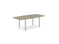C-Sense Single Piece Curved Meeting Table - SKU: CSE-LEO-MTSC20/10/AO/SLV, Top: CSE-MTC2010/AO, Beam: 1x - CSE-B1200/SLV, Leg: CSE-LEO800/SLVTHATSMYOFFICE