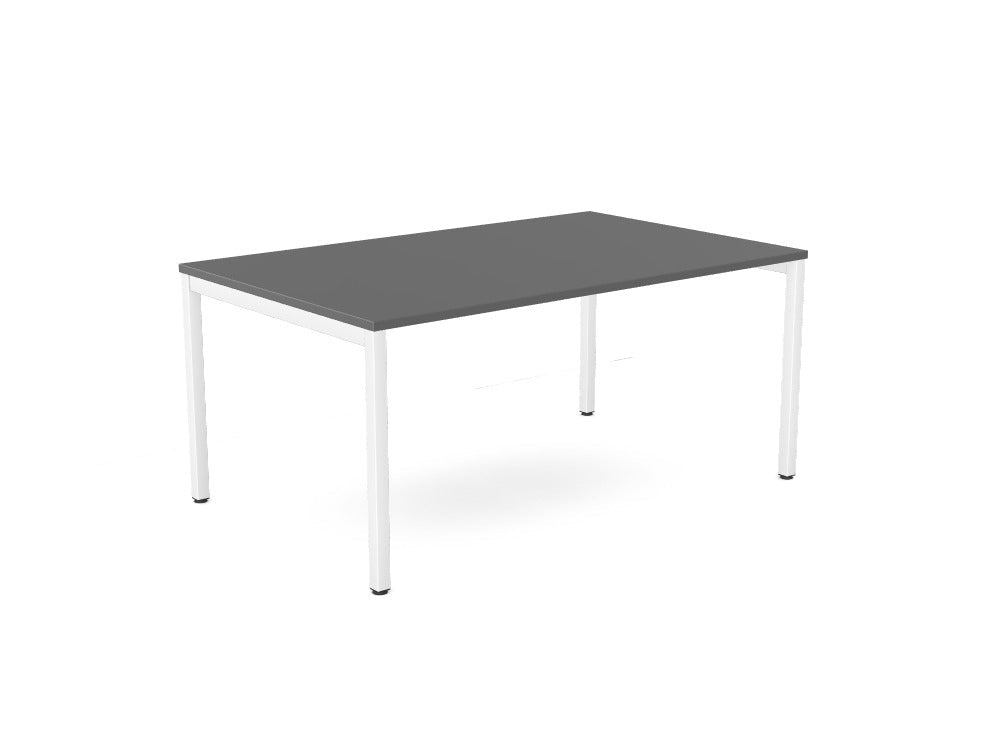 C - Sense Single Piece Straight Meeting Table 160cm x 100cm Table Starter Section - SKU: CSE - LEO - MTS16/10/GR/WHTTHATSMYOFFICE