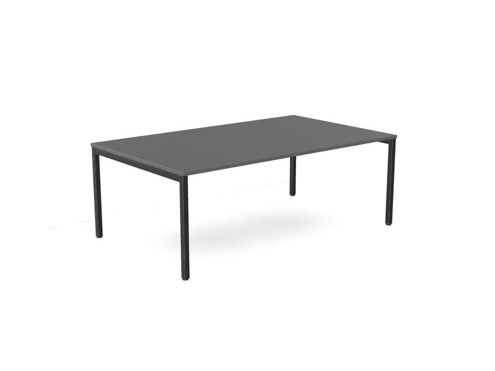 C - Sense Single Piece Straight Meeting Table & Large Table Starter Section - SKU: CSE - LEO - MTS20/12/GR/BLK