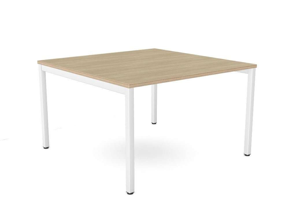 C - Sense Single Piece Straight Meeting Table & Large Table Starter Section - SKU: CSE - LEO - PLY - MTS12/12/UO/WHT