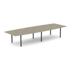 C-Sense Two Piece Curved Meeting Table -400cm by 140/120cm SKU: CSE-LEO-MTC40-14/AO/BLK, Tops x2: CSE-MTC2014/AO, Beams x4: CSE-B1600/BLK, Middle leg: CSE-LM1200/BLK, End Legs: CSE-LEO1200/BLKTHATSMYOFFICE