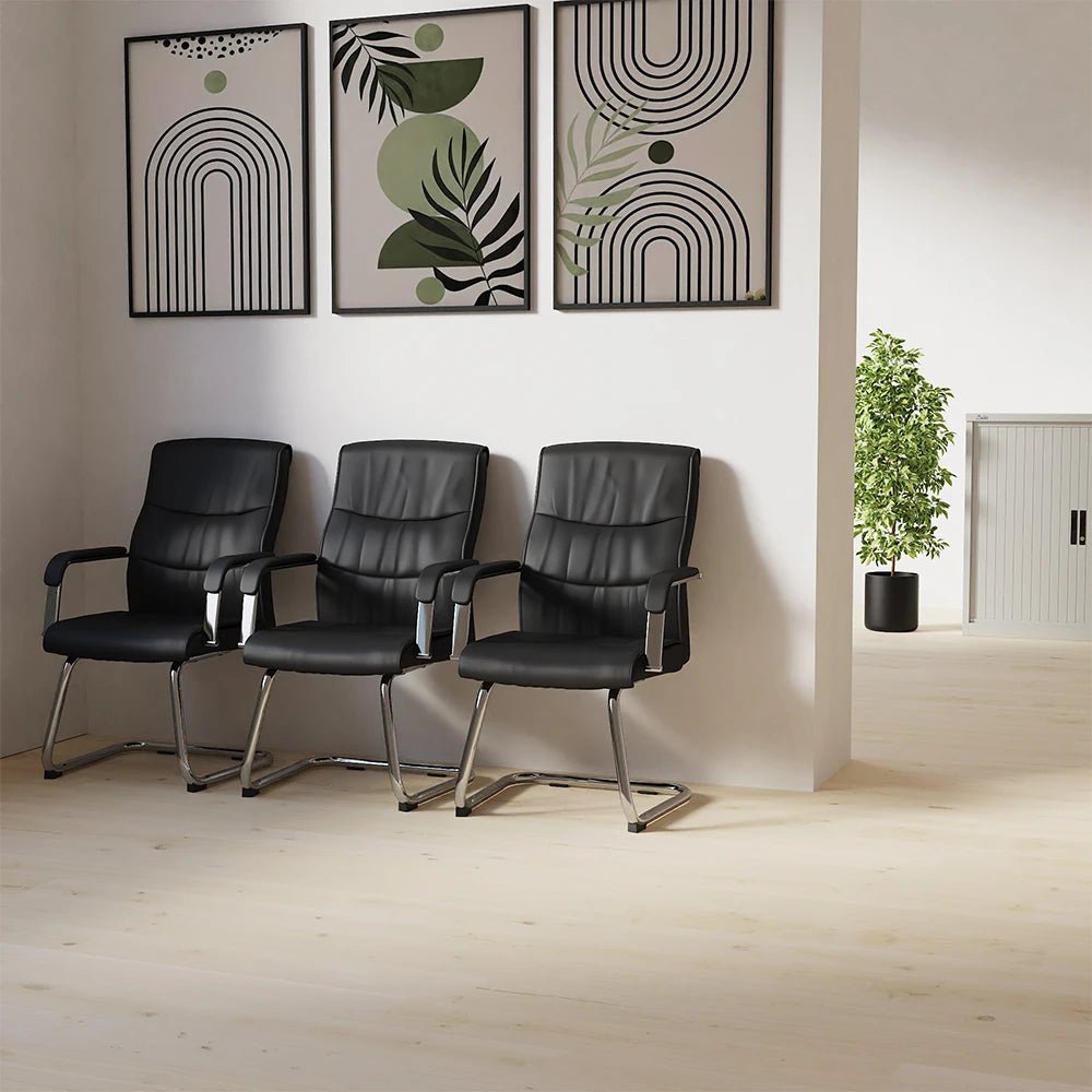 carter leather recpetion visitor chair
