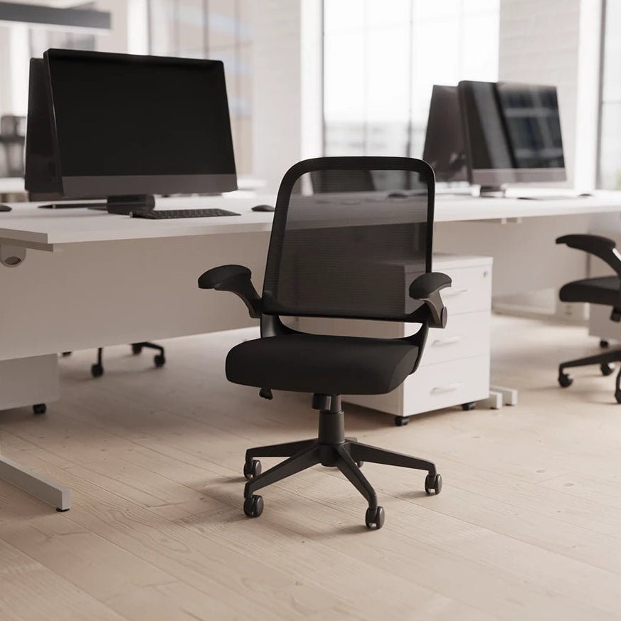 Crew Task Operator Mesh Office Chair Crew with Folding Arms