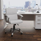 Desire Medium Back Leather Executive Office Chair with Arms