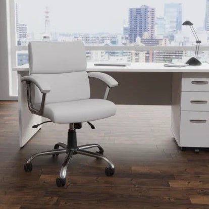 Desire Medium Back Leather Executive Office Chair with Arms