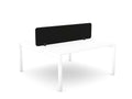 Desk Screen Acoustic Panel - SKU: CS/ST/16 - 4/BK, PET Colour: Black_KP - 27, Brackets: 2x - PJ - 4/BLK