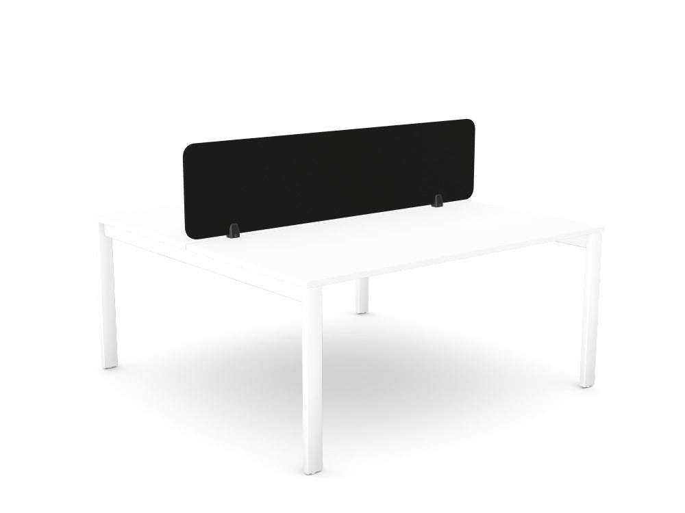 Desk Screen Acoustic Panel - SKU: CS/ST/16 - 4/BK, PET Colour: Black_KP - 27, Brackets: 2x - PJ - 4/BLK