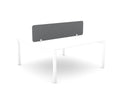 Desk Screen Acoustic Panel - SKU: CS/ST/16 - 4/GP1, PET Colour: KoalaGrey_KP - 73, Brackets: 2x - PJ - 4/WHT