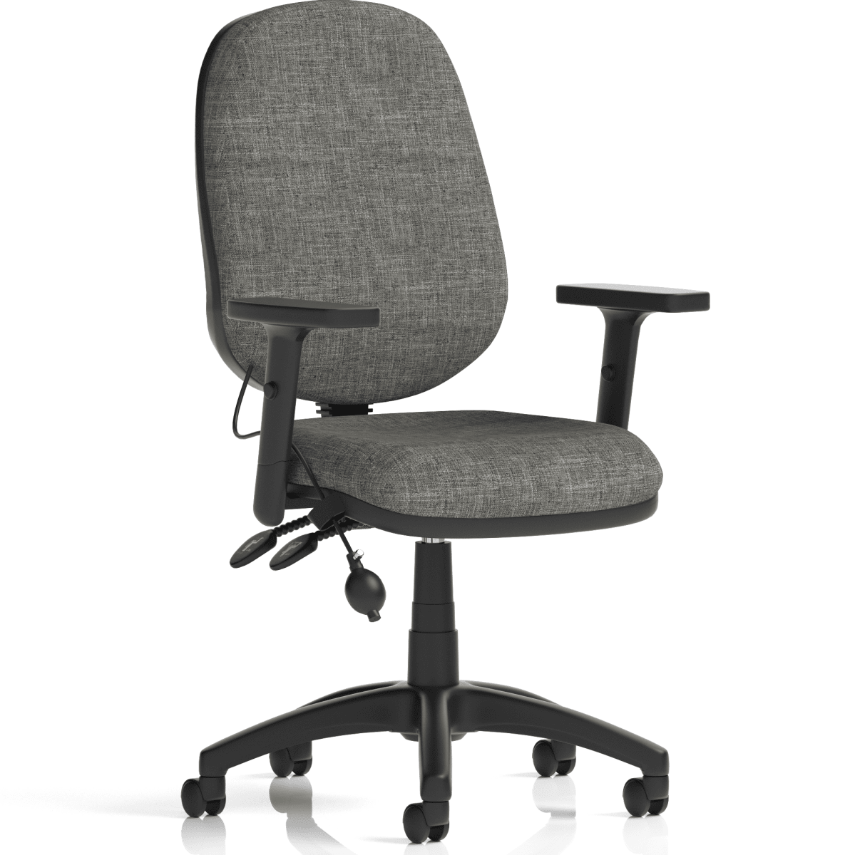 Black office chair on a white background