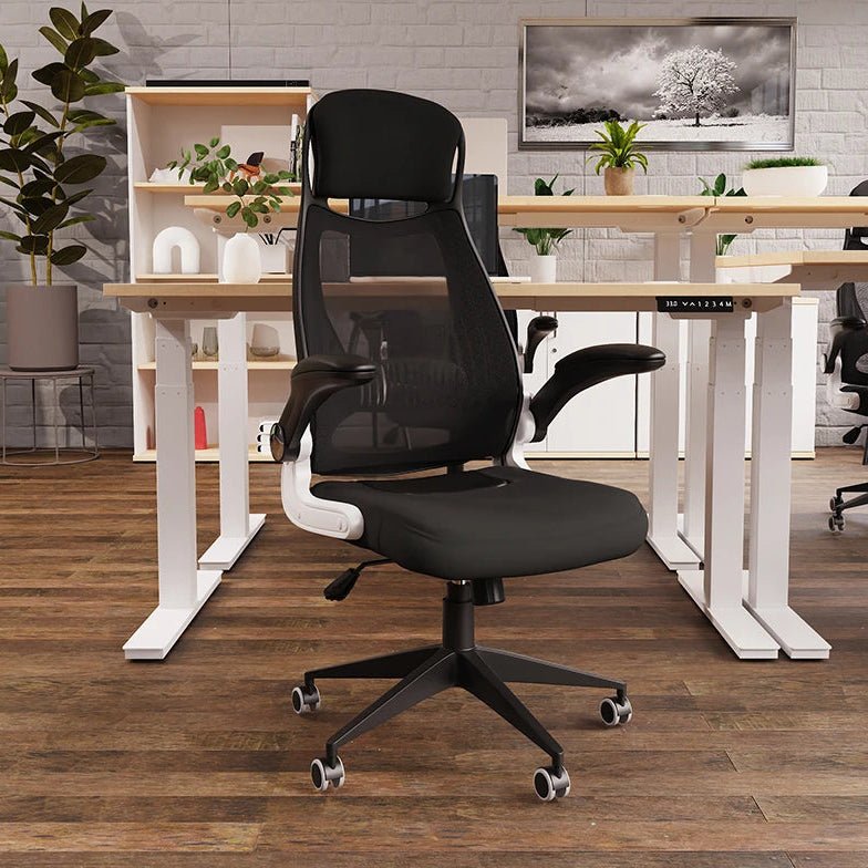 Executive Office Chair Saturn High Mesh Back Black with Arms