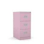 Filing Cabinet Metal 3 Drawer Locking by Silverline FCEC3F Pastel Violet