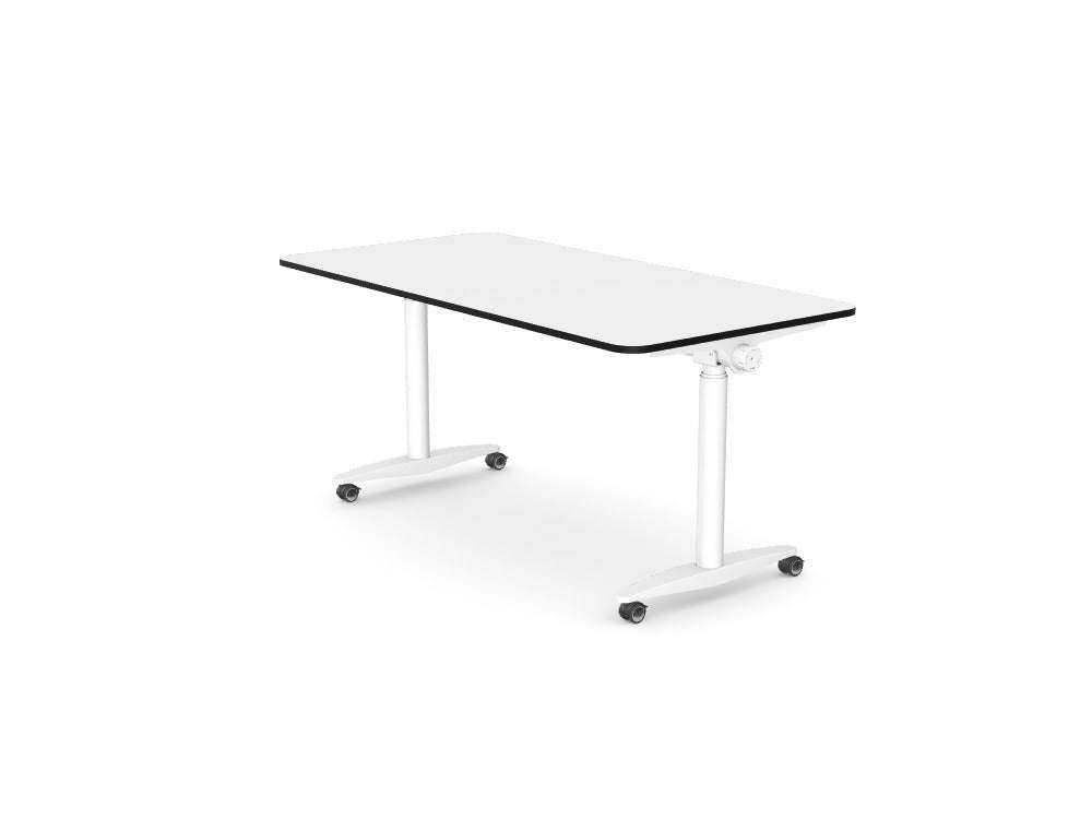 FlipMe Desk Standing Height Adjustable Desk - SKU: FLIP - ME/WH/WHT