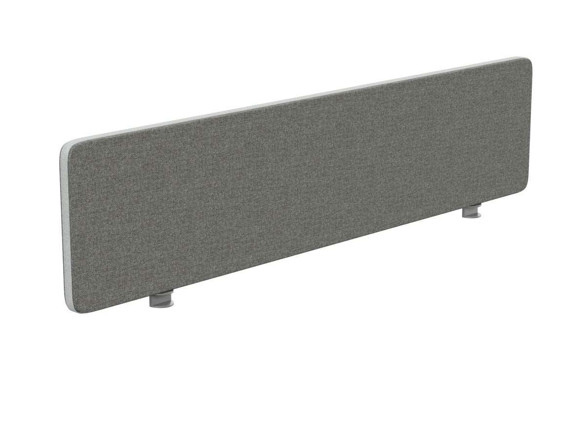 Flite Softline Desk Mounted Straight Top Acoustic Panel - SKU: FSL/16 - 380/ST/GP1, Screen Fabric: EJ016, Trim Fabric: EJ004, Bracket: SB1//SL