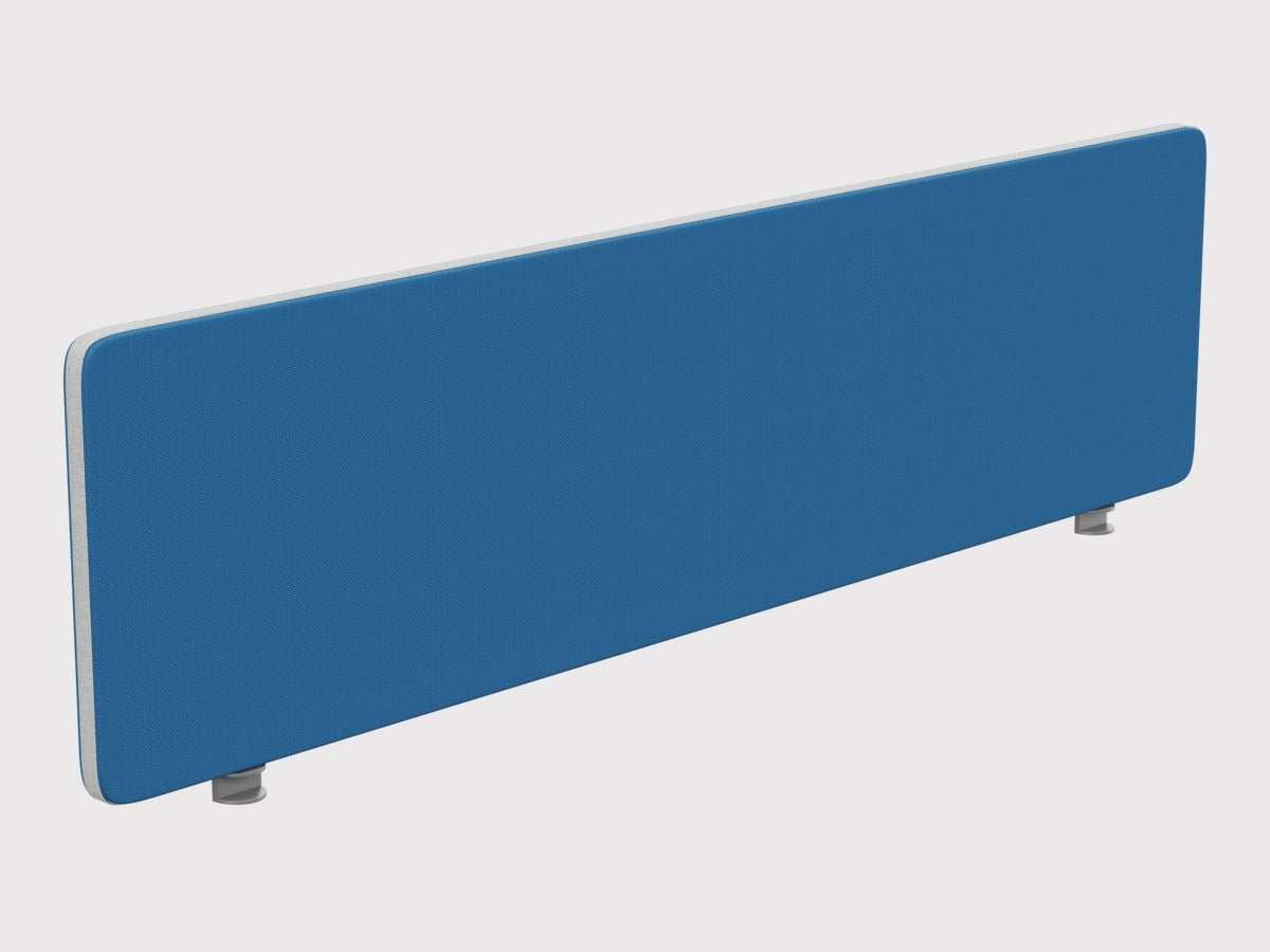 Flite Softline Desk Mounted Straight Top Acoustic Panel - SKU: FSL/18 - 480/ST/GP1, Screen Fabric: Galilee - EJ125, Trim Fabric: Glass - EJ004, Bracket: SB1//SL