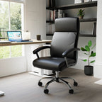 Hatley High Back Black Leather  Office Chair Executive with Arms