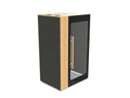 Hide Booths - H1+ - SKU: AQU - HIDE - ENL/SINGLE, Booth Main Colour: DARK, Natural Felt Option: N - ( - ), Back Panel: FELTBACK - (), Side Walls: FELT - (), Shelf height: 74