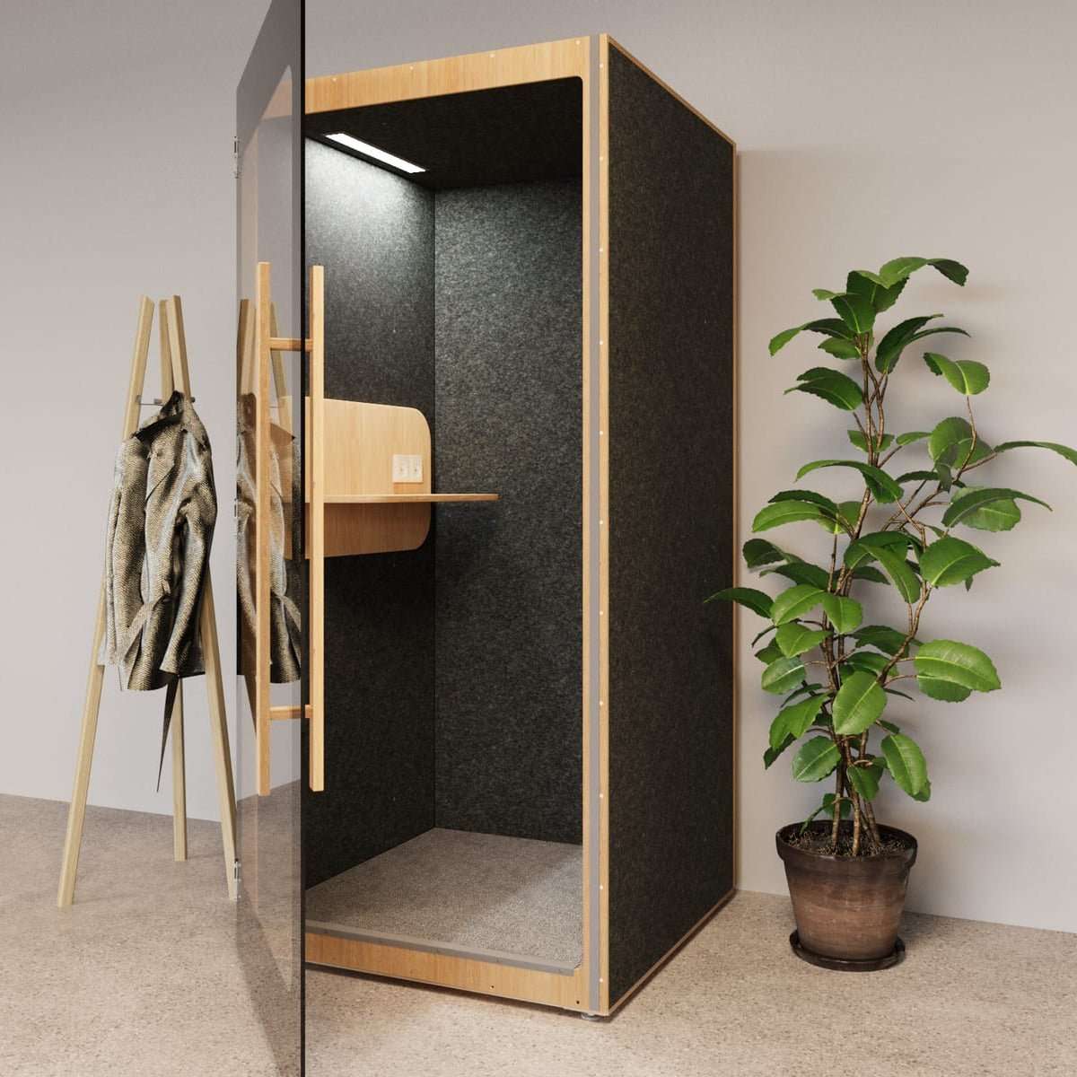 Hide H1 Booth Acoustic POD Room 1 Person Phone Booth Style – THATSMYOFFICE
