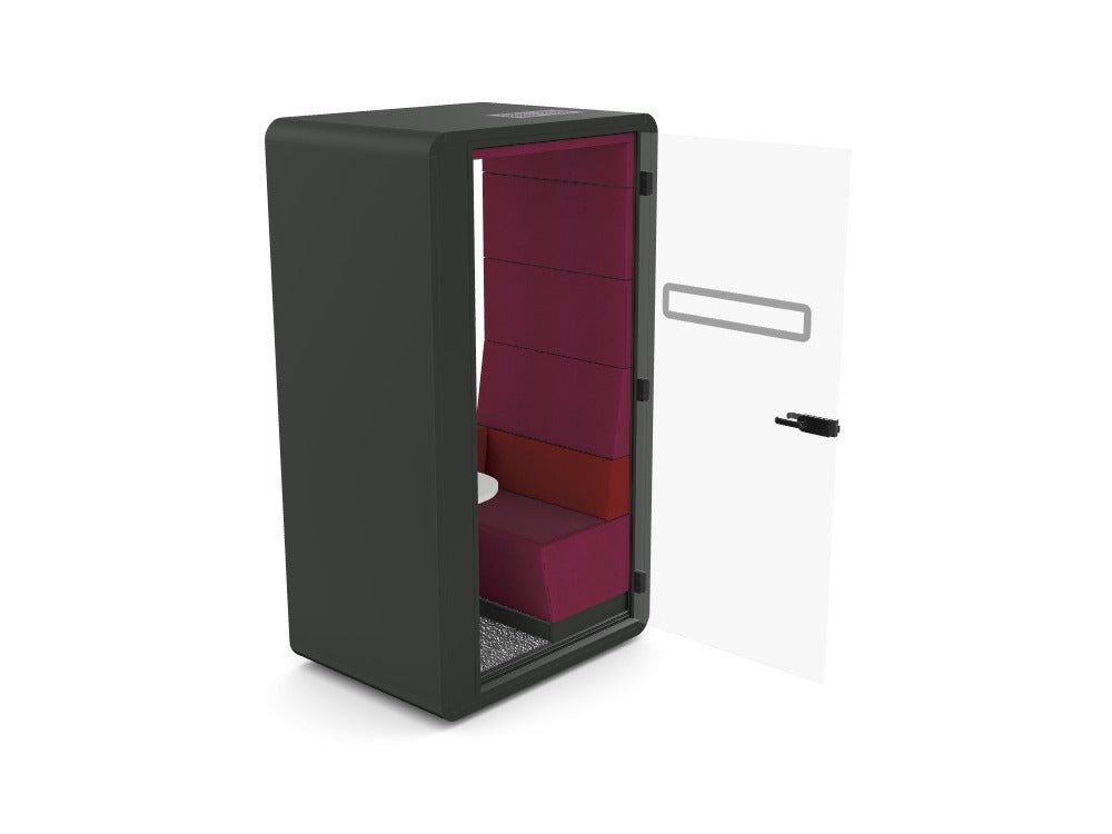 Hush Hybrid - SKU: MIK - HUS - BX - 020/UP, SHELL:AGC, GLASS:PRZ, HANDLE:JGC, UPHOLSTERY 1:EMPEROR_PE - TER - 702, UPHOLSTERY 2:WATERMELON_PE - TWN - 200, ACCESSORIES:MIK - HUS - BX - 020/LED - VES, GREEN WALL: - THATSMYOFFICE