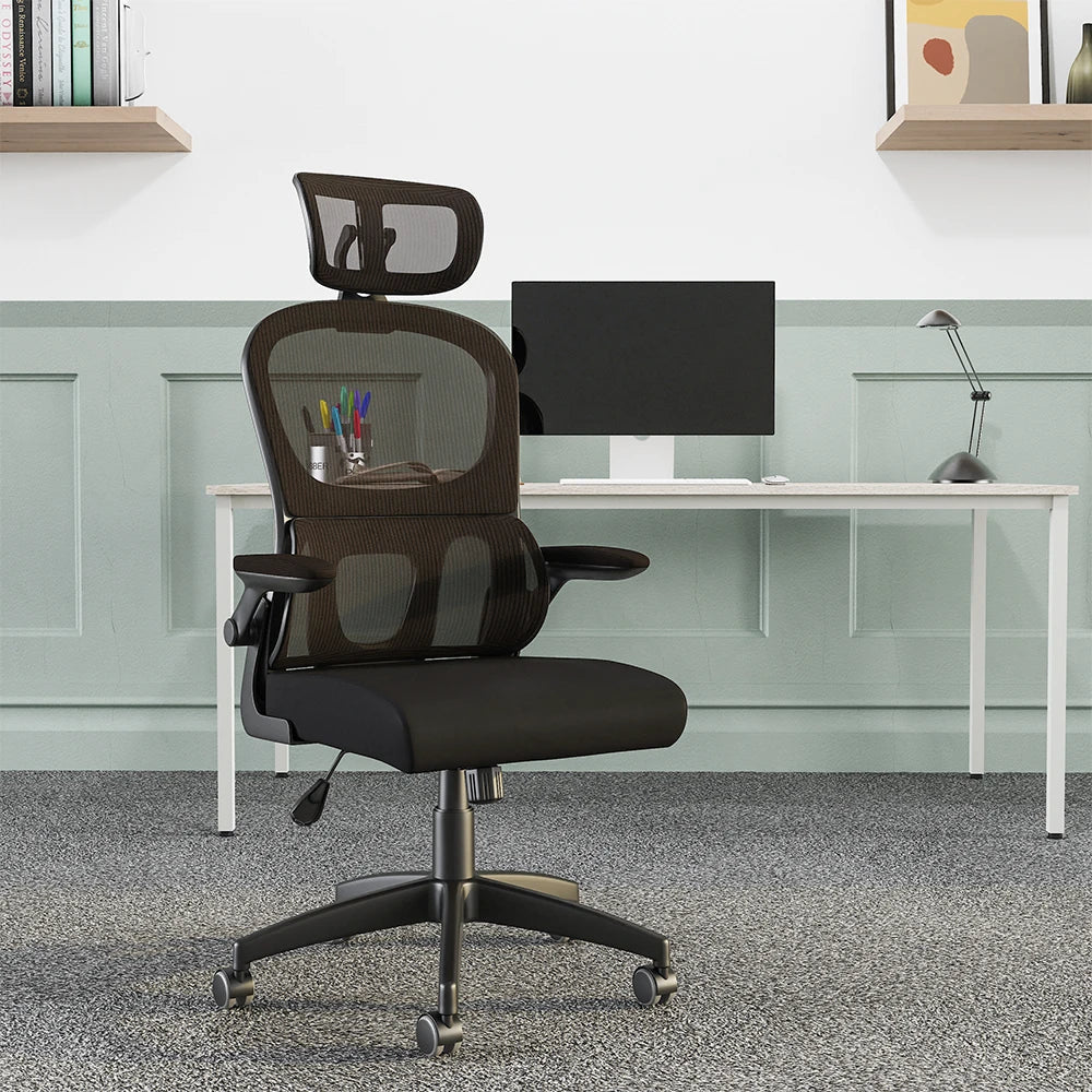 Iris Task Operator Mesh Back Fabric Seat Office Chair With Headrest