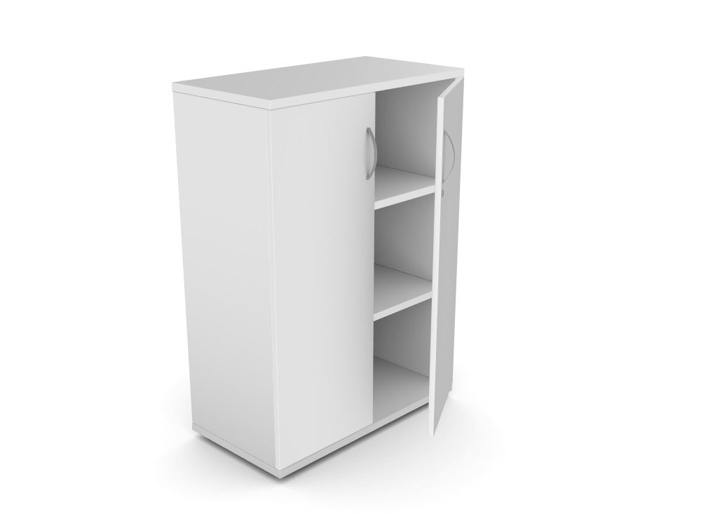 Kito 2 Door Storage Cabinet -113cm H White SKU: Product Code: K18-BC1130D/WH, Components: Bookcase: K18-BC1130/WH, Door: K18-DR1130/WHTHATSMYOFFICE