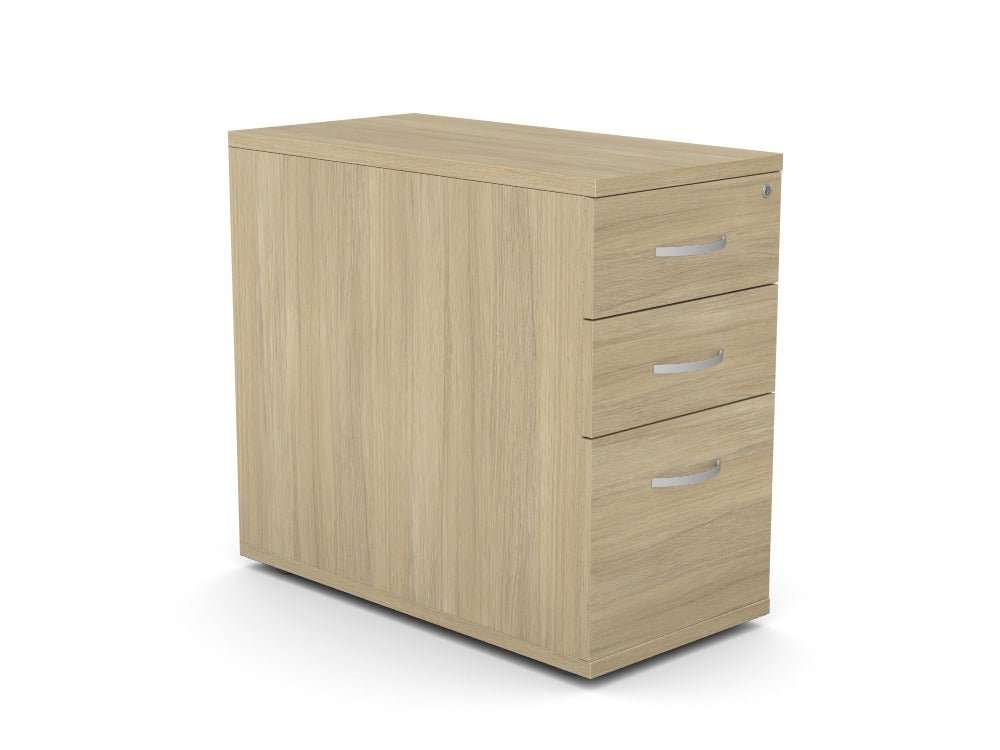 Kito 3 Drawer Desk High Pedestal - Storage Cabinet - SKU: KIT - DHP3C/8/UO