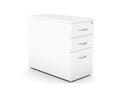 Kito 3 Drawer Desk High Pedestal - Storage Cabinet - SKU: KIT - DHP3C/8/WH