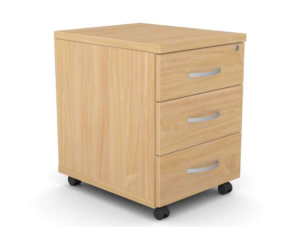 Kito Mobile Pedestal 3 Drawers Storage Cabinet - SKU: KIT - MP3C/BE