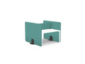 Koala Bench Desk Screens Acoustic Panel - SKU: Side Screens: 2x KBS/PLAIN/16 - 12 + Mid screens: 1X - PET24/ST/14 - 4/GP1 + No - Return , Screen Colour: Turquoise_KP - 40,Metal Base: 2x PET/METAL/FOOT/BLK, Brackets: 2x - PJ24MM - 1/BLK, + No - Return - BLKTHATSMYOFFICE