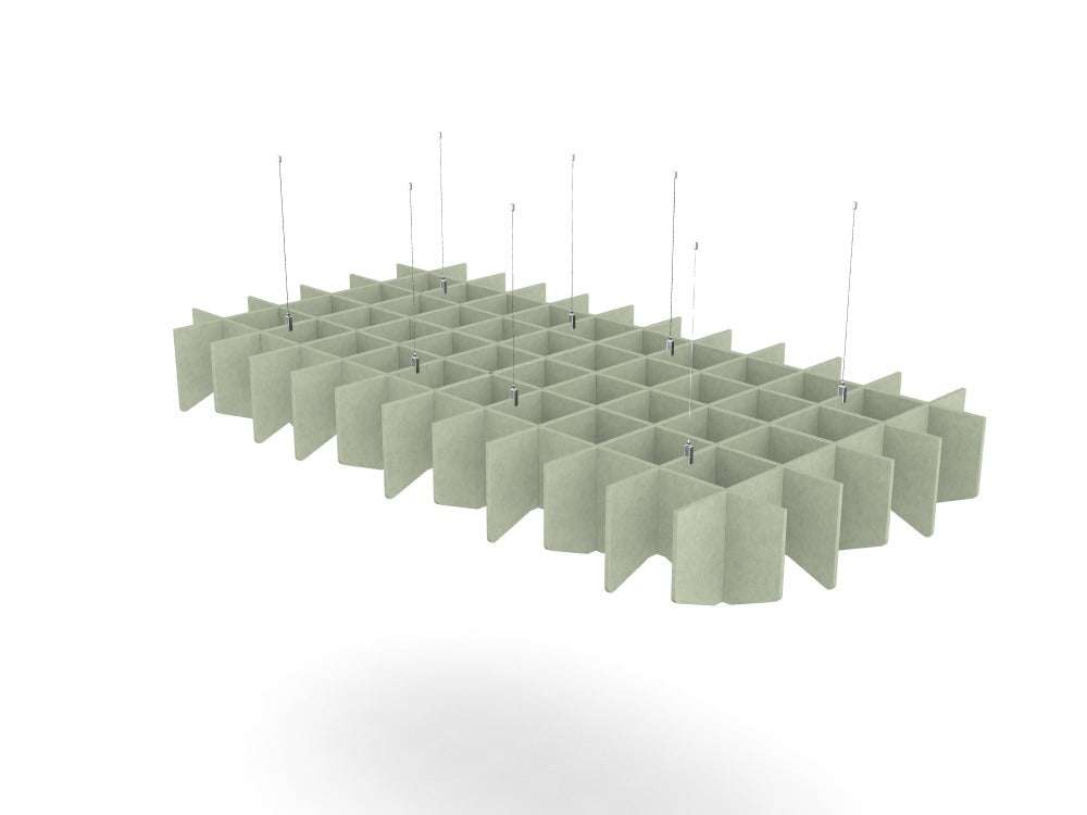 Koala Ceiling Hanging Grids - SKU: PET/GRID - 8/2412, Colour: Pistachio_KP - 31, hanging accessories: 4x - PETNOT - REQUIREDTHATSMYOFFICE
