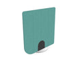 Koala Rounded Freestanding Screen - 1 Corner Acoustic Panel - SKU: KFS/V - GR/RC - 1 - BOT/12 - 12, Screen Colour: Turquoise_KP - 40, Base: PET/METAL/FOOT/BLKTHATSMYOFFICE