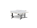 Leap 120 Degree Standing Desk Workstation - SKU: Frame: 3x LP/S3S8050/BLK, Top: 3x CSE - PLY - T3P3W1280/GY