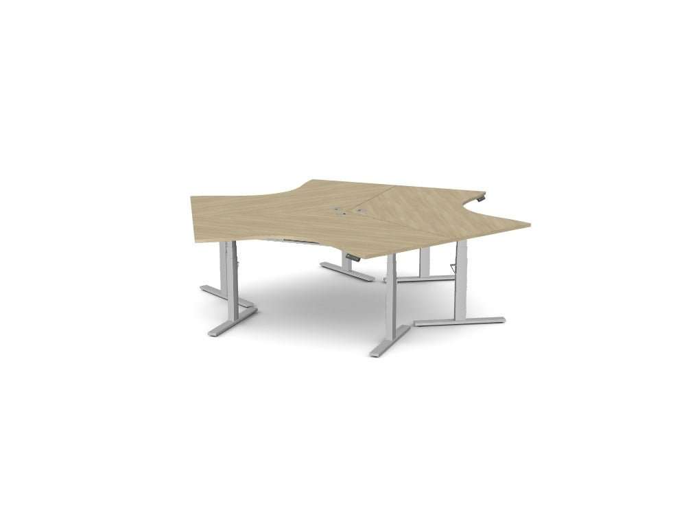 Leap 120 Degree Standing Desk Workstation - SKU: Frame: 3x LP/S3S8050/SLV, Top: 3x CSE - T1P3W1280/UO
