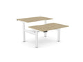 Leap 2 Person Sit Stand Desk Workstation - SKU: Frame: LP/DB3S8050/WHT + 2x Top: E - 25 - DPS1280/UO