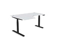 Leap Radial Standing Height Adjustable Desk - SKU: Frame: LEAP/R3S8050/90/BLK + Top: E - RD1612L/GY