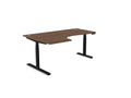 Leap Radial Standing Height Adjustable Desk - SKU: Frame: LEAP/R3S8050/90/BLK + Top: E - RD1812L/AW