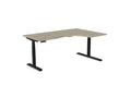 Leap Radial Standing Height Adjustable Desk - SKU: Frame: LEAP/R3S8050/90/BLK + Top: E - RD1812R/AO