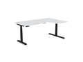 Leap Radial Standing Height Adjustable Desk - SKU: Frame: LEAP/R3S8050/90/BLK + Top: E - RD1812R/GY