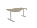 Leap Radial Standing Height Adjustable Desk - SKU: Frame: LEAP/R3S8050/90/SLV + Top: E - RD1612L/AO
