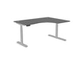 Leap Radial Standing Height Adjustable Desk - SKU: Frame: LEAP/R3S8050/90/SLV + Top: E - RD1612R/GRTHATSMYOFFICE