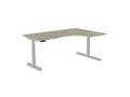 Leap Radial Standing Height Adjustable Desk - SKU: Frame: LEAP/R3S8050/90/SLV + Top: E - RD1812R/AO