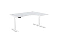 Leap Radial Standing Height Adjustable Desk - SKU: Frame: LEAP/R3S8050/90/WHT + Top: E - RD1612R/GY