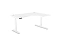 Leap Radial Standing Height Adjustable Desk - SKU: Frame: LEAP/R3S8050/90/WHT + Top: E - RD1612R/WH