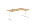 Leap Radial Standing Height Adjustable Desk - SKU: Frame: LEAP/R3S8050/90/WHT + Top: E - RD1812R/BE