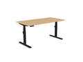 Leap Single Desk - Standing Height Adjustable Desk - SKU: Frame: LP/S3S8050/BLK + Top: E - 25 - TP1680/BE