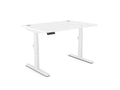 Leap Single Desk - Standing Height Adjustable Desk - SKU: Frame: LP/S3S8050/WHT + Top: E - 25 - TP1280/WH