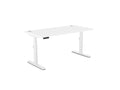 Leap Single Desk - Standing Height Adjustable Desk - SKU: Frame: LP/S3S8050/WHT + Top: E - 25 - TP1680/WHTHATSMYOFFICE