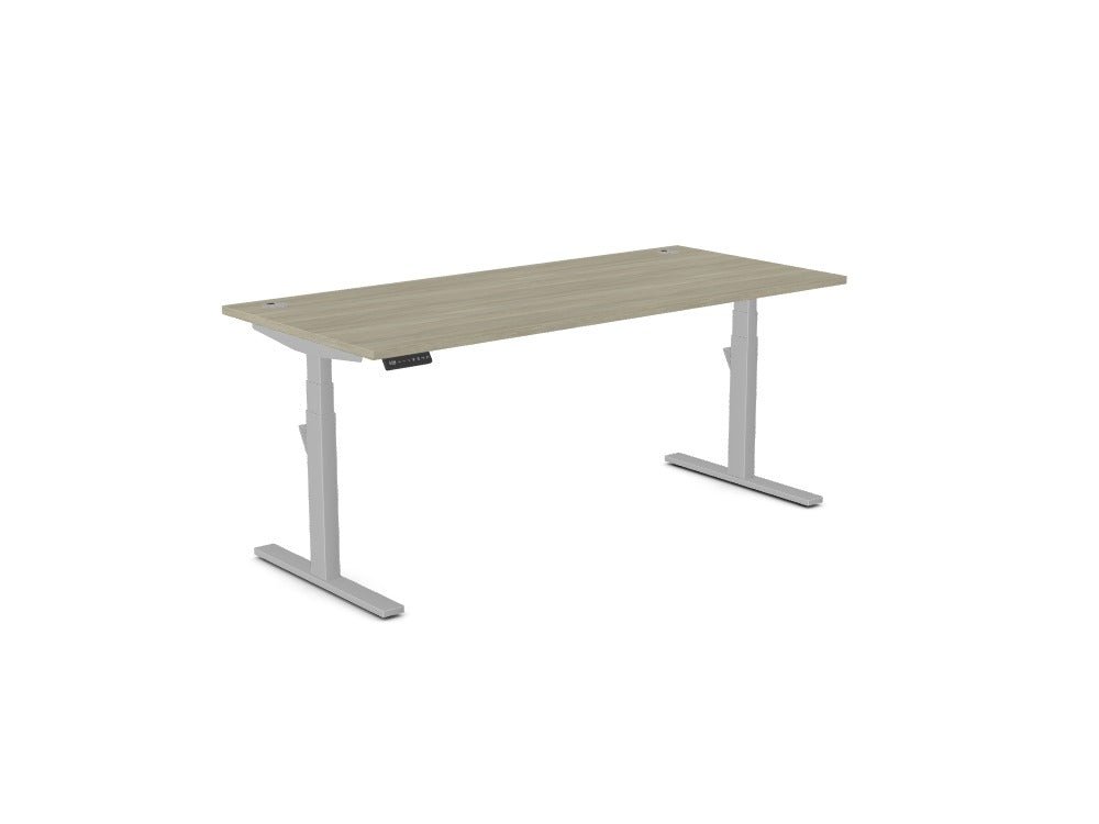 Leap Standing Desk 180cm x 100cm - Standing Height Adjustable Desk - SKU: Frame: LP/S3S8050/SLV + Top: E-25-TP1880/AOTHATSMYOFFICE
